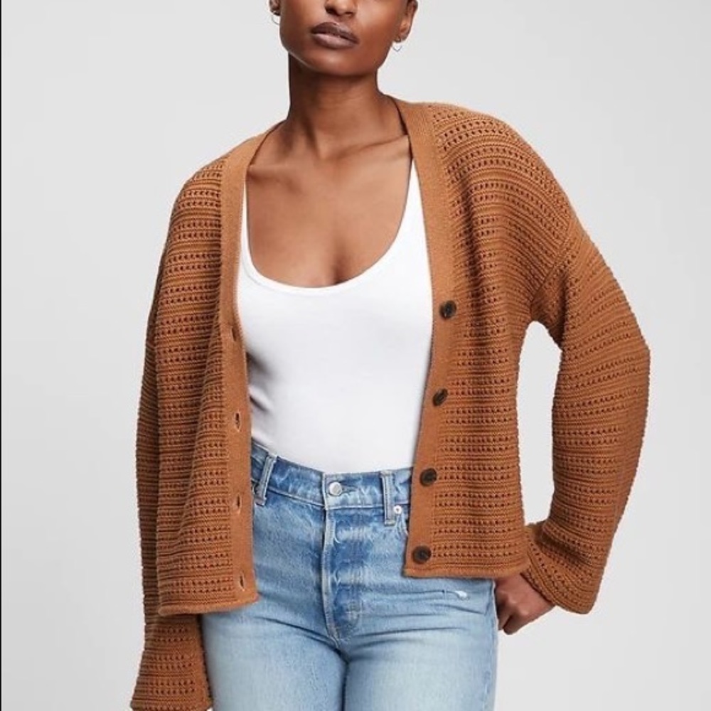 ISO!!! Gap Textured Button-Front Cardigan